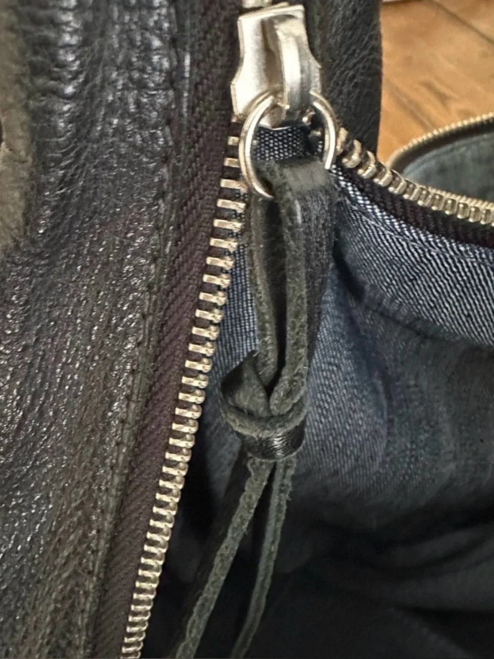 Christopher Kon Black Leather Hobo Purse Bag - EUC